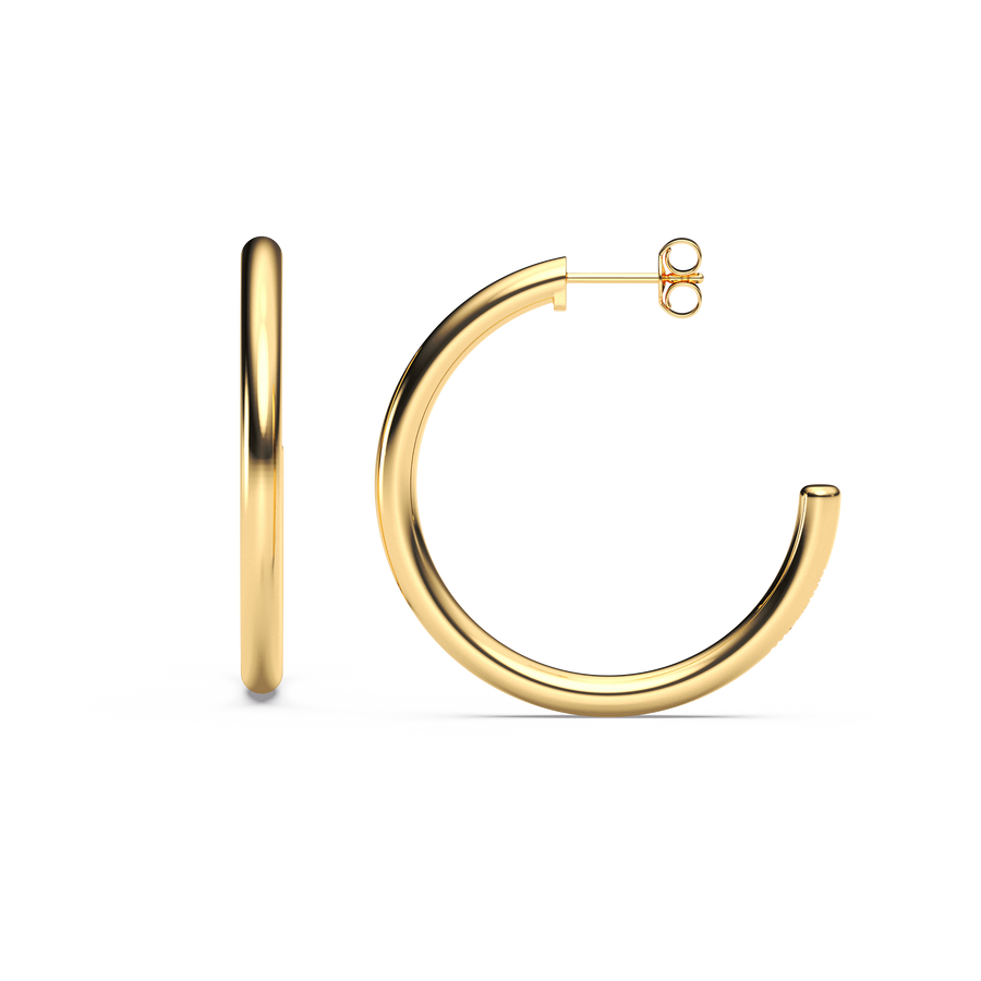 Hello Ella Hoop Earrings in Gold