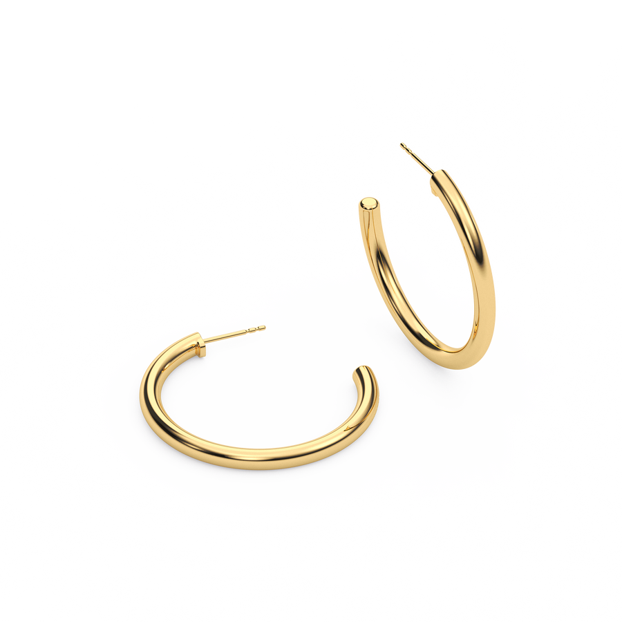 Hello Ella Hoop Earrings in Gold