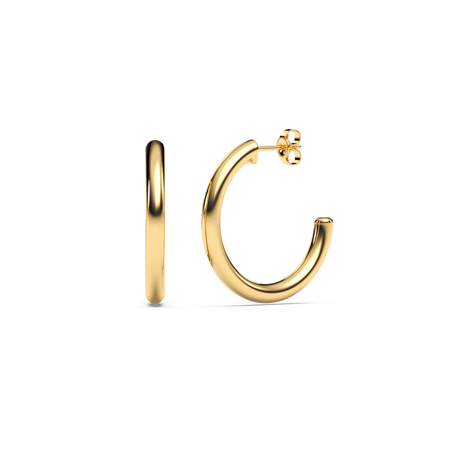 Hello Ella Hoop Earrings in Gold