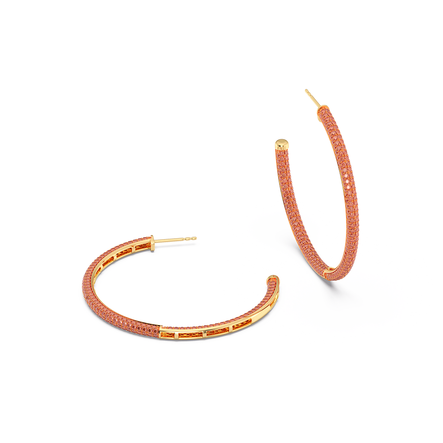 Hello Ella Hoop Earrings in Orange