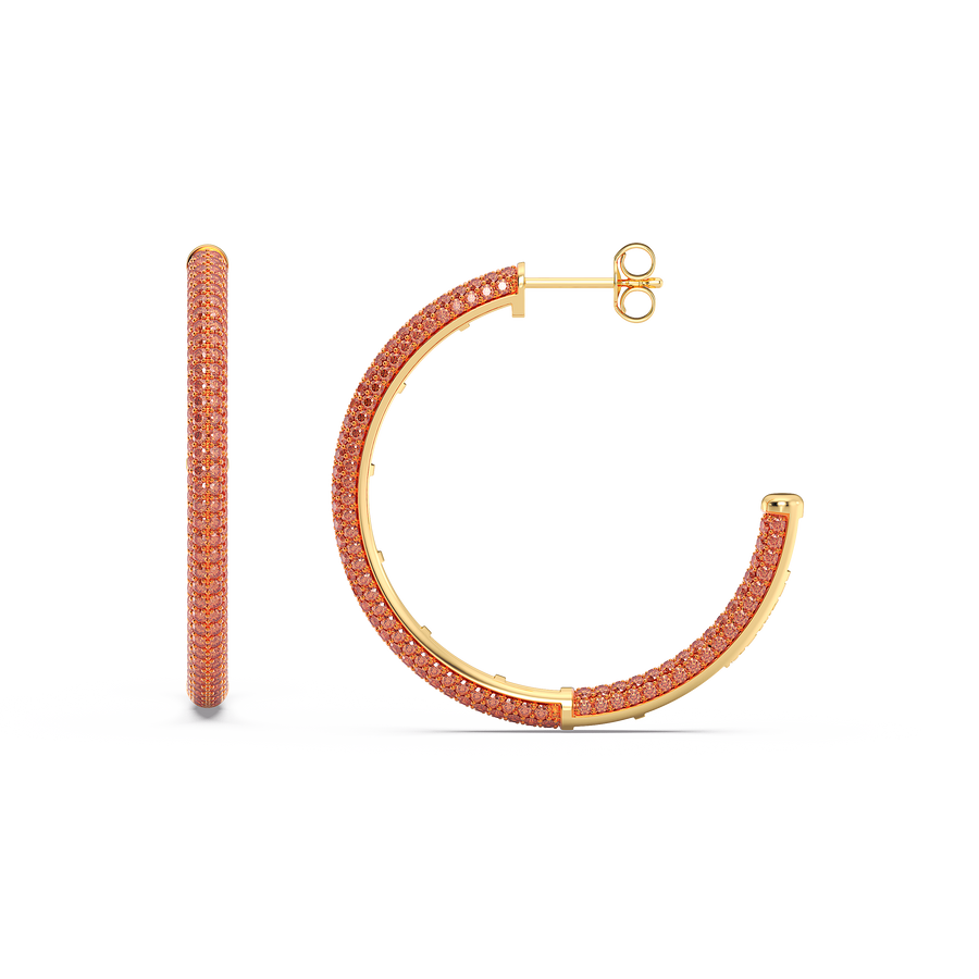 Hello Ella Hoop Earrings in Orange