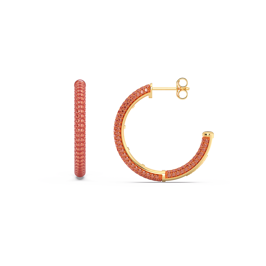 Hello Ella Hoop Earrings in Orange