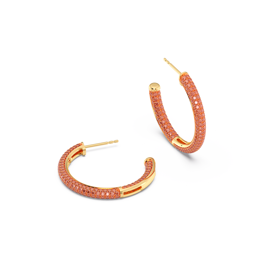 Hello Ella Hoop Earrings in Orange