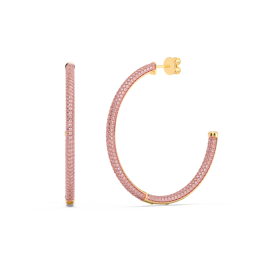 Hello Ella Hoop Earrings in Pink