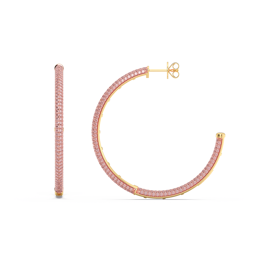 Hello Ella Hoop Earrings in Pink