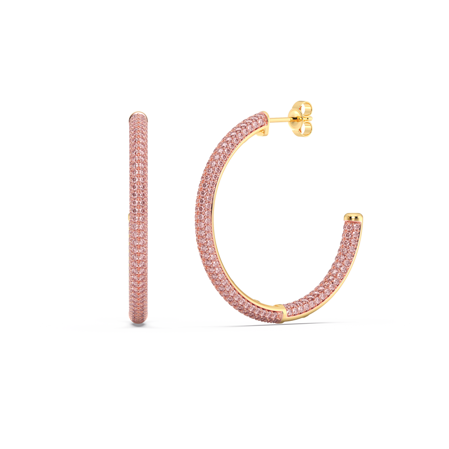 Hello Ella Hoop Earrings in Pink