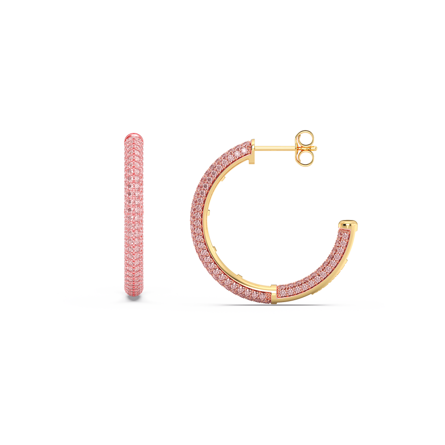 Hello Ella Hoop Earrings in Pink