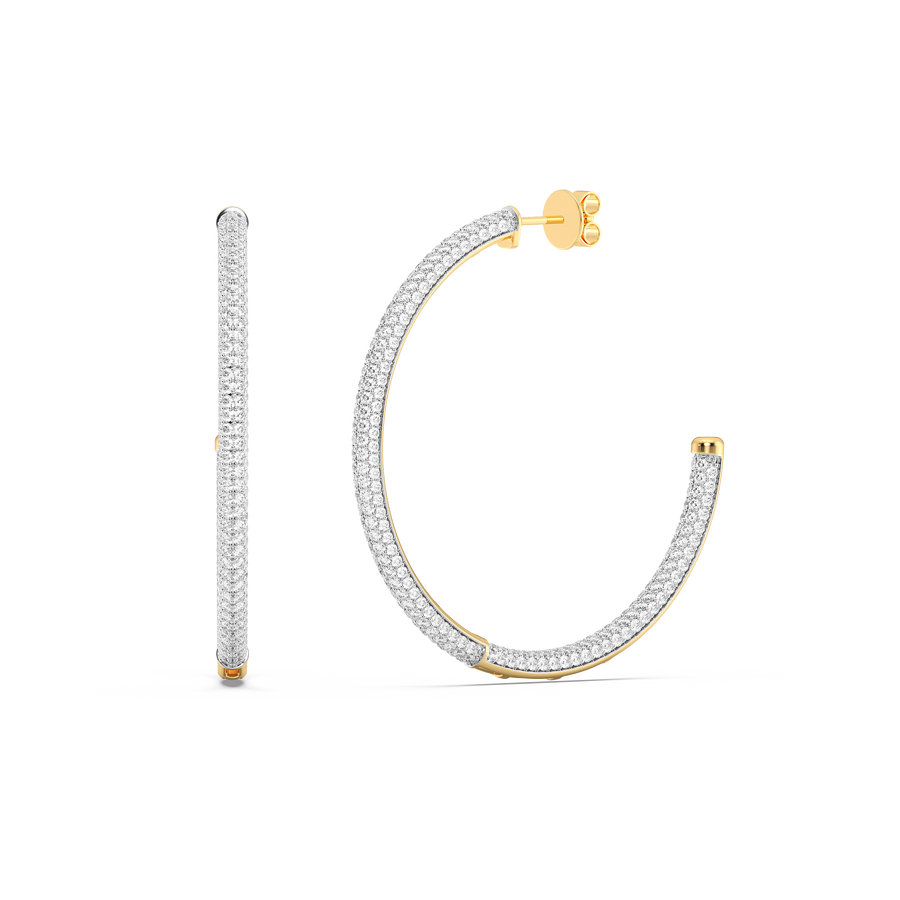 Hello Ella Hoop Earrings in White