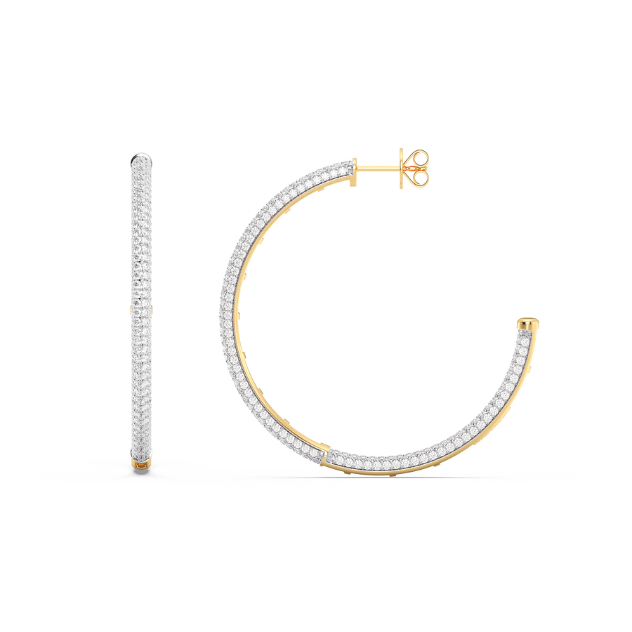 Hello Ella Hoop Earrings in White