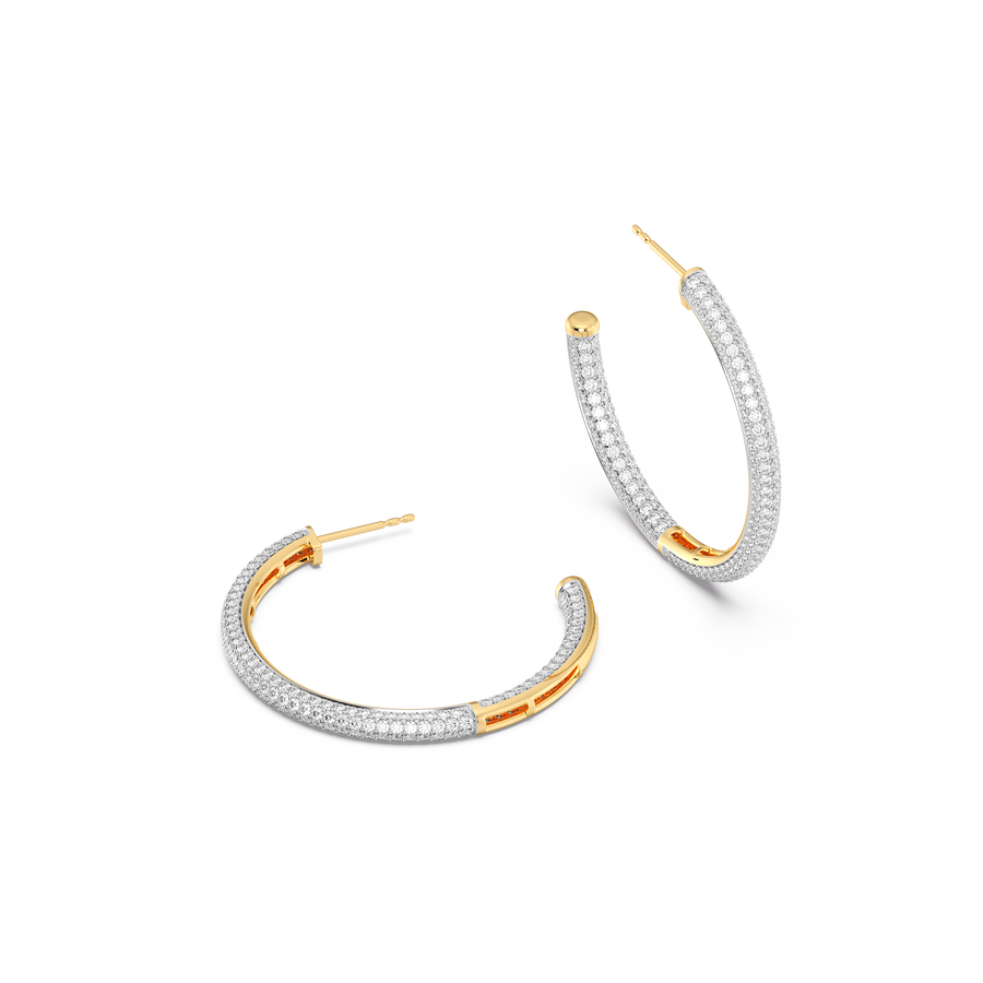 Hello Ella Hoop Earrings in White