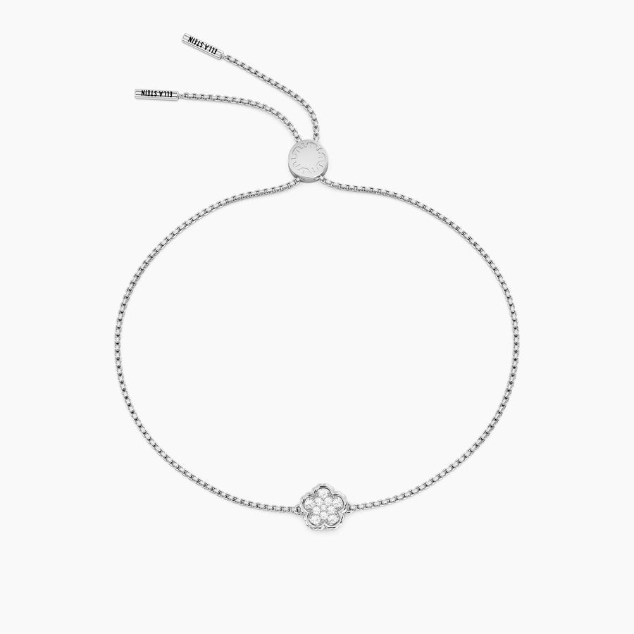 Lab-Grown Signature Flower Adjustable Bolo Bracelet