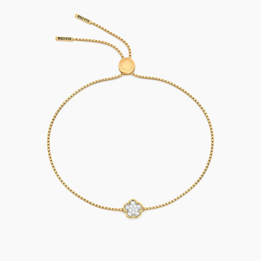 Lab-Grown Signature Flower Adjustable Bolo Bracelet