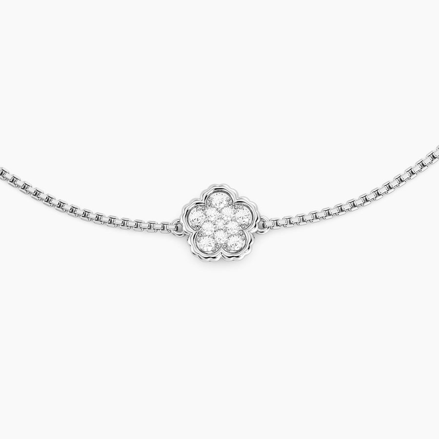 Lab-Grown Signature Flower Adjustable Bolo Bracelet