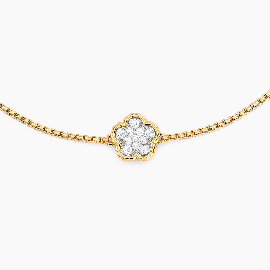 Lab-Grown Signature Flower Adjustable Bolo Bracelet