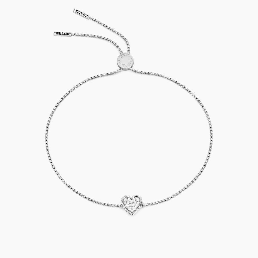 Lab-Grown Signature Heart Adjustable Bolo Bracelet