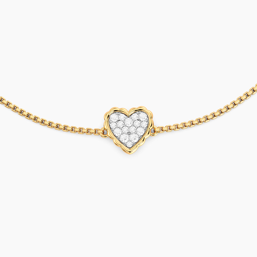 Lab-Grown Signature Heart Adjustable Bolo Bracelet