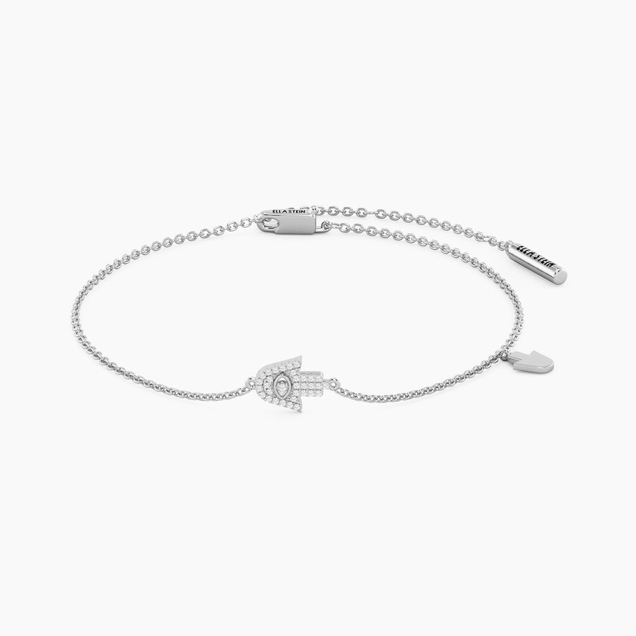 Lab-Grown Hamsa Chain Bracelet