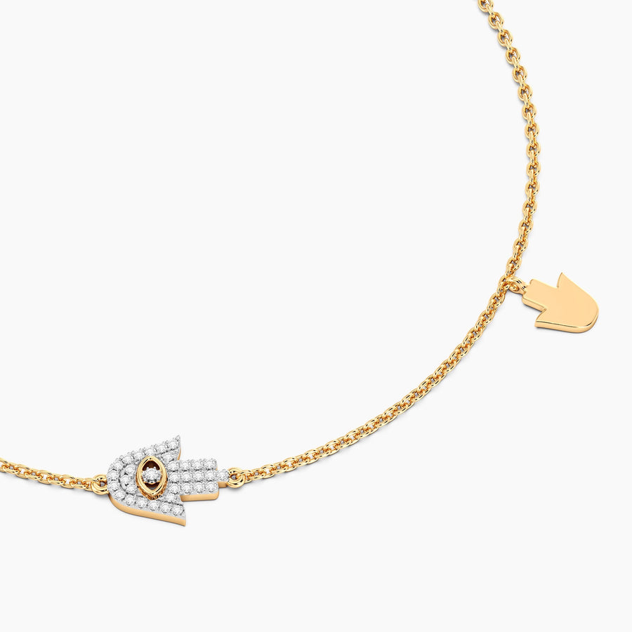 Lab-Grown Hamsa Chain Bracelet