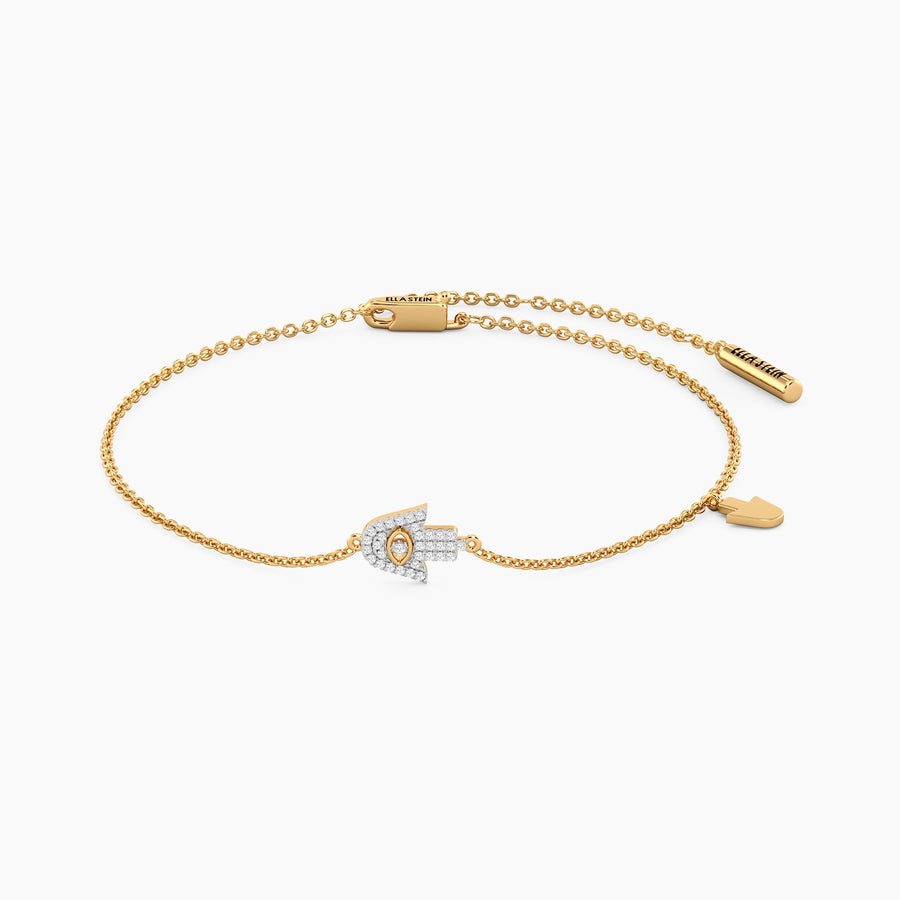 Lab-Grown Hamsa Chain Bracelet