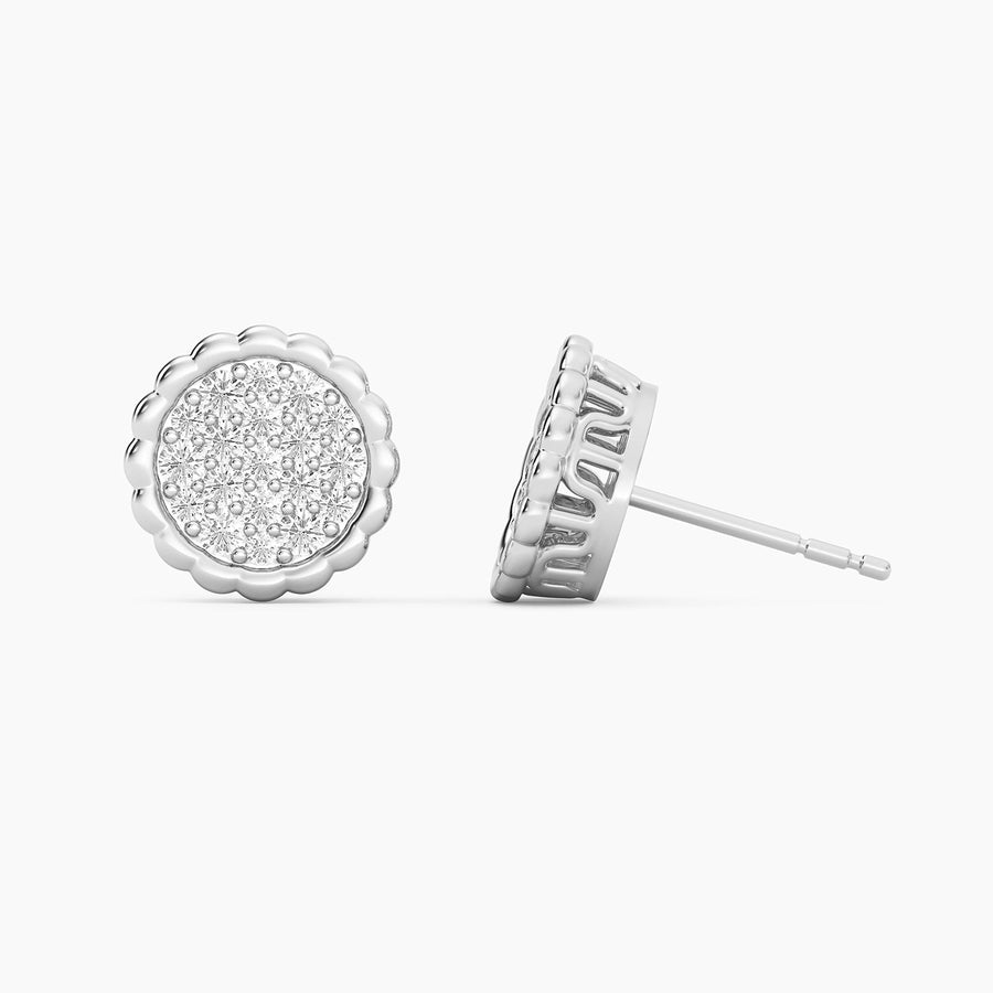 Lab-Grown Signature Circle Stud Earrings