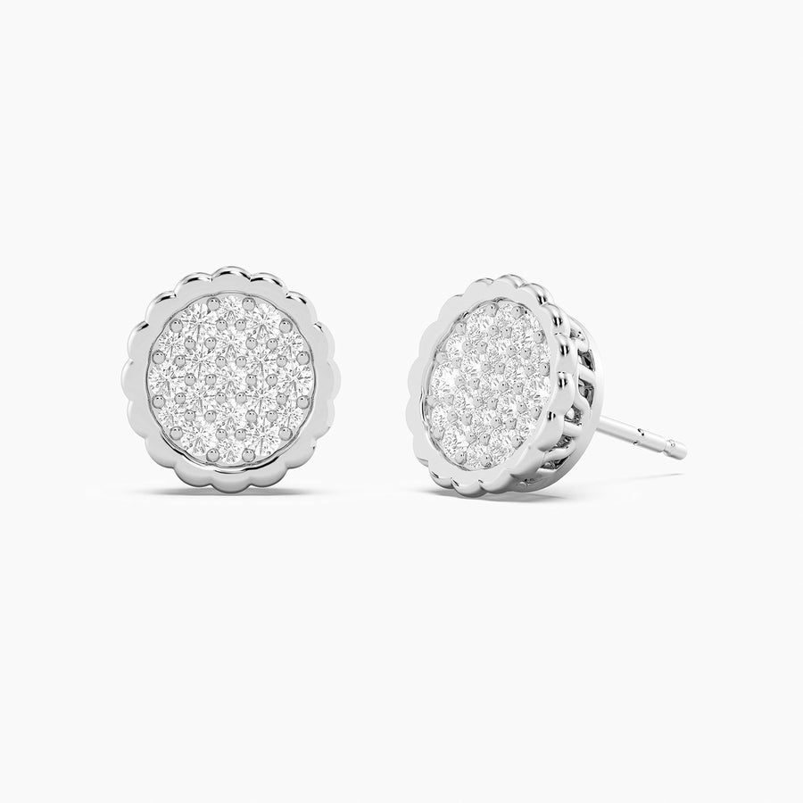 Lab-Grown Signature Circle Stud Earrings