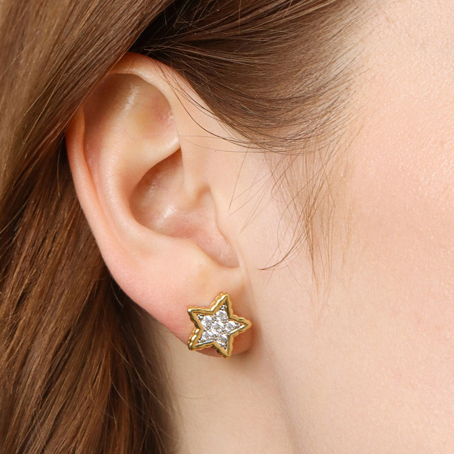 Lab-Grown Signature Star Stud Earrings