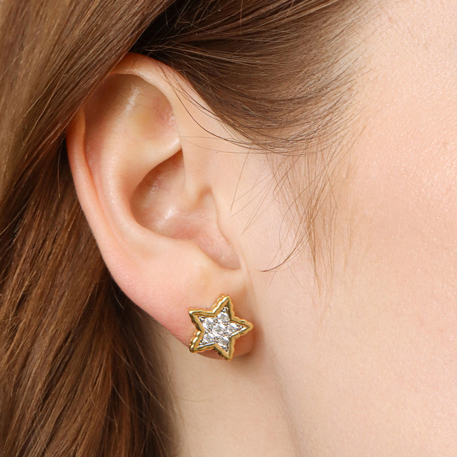 Lab-Grown Signature Star Stud Earrings