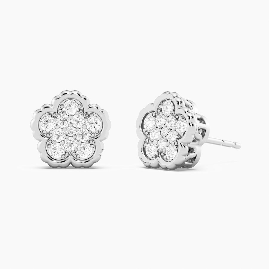 Lab-Grown Signature Flower Stud Earrings
