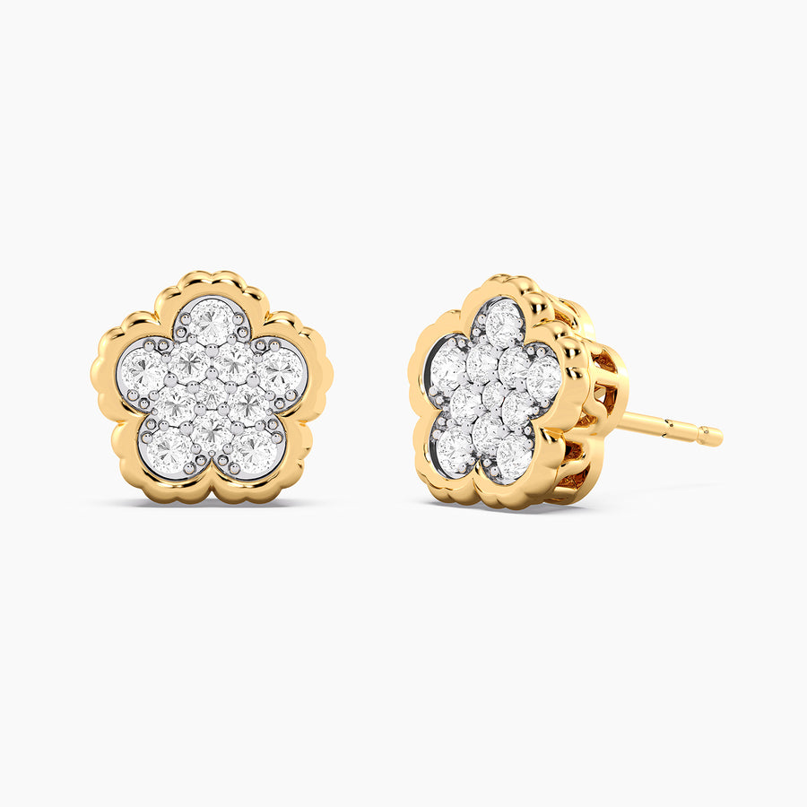 Lab-Grown Signature Flower Stud Earrings