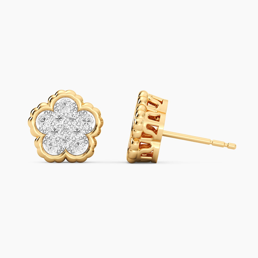 Lab-Grown Signature Flower Stud Earrings
