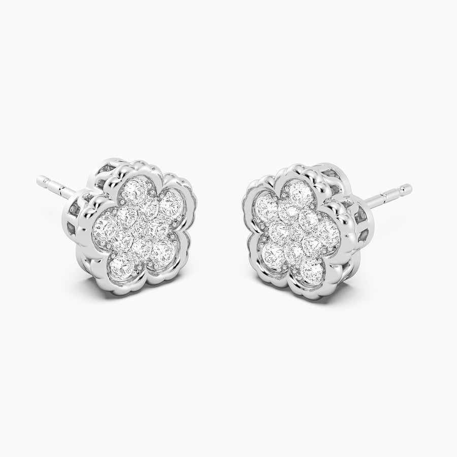 Lab-Grown Signature Flower Stud Earrings