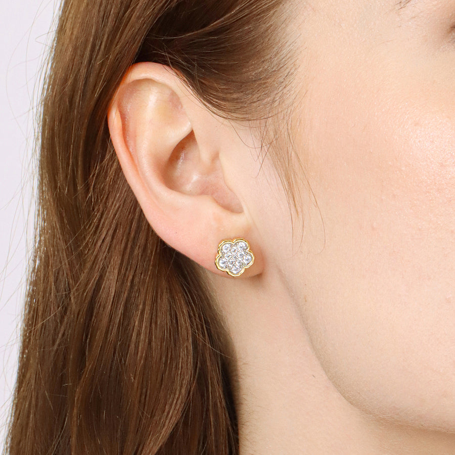 Lab-Grown Signature Flower Stud Earrings