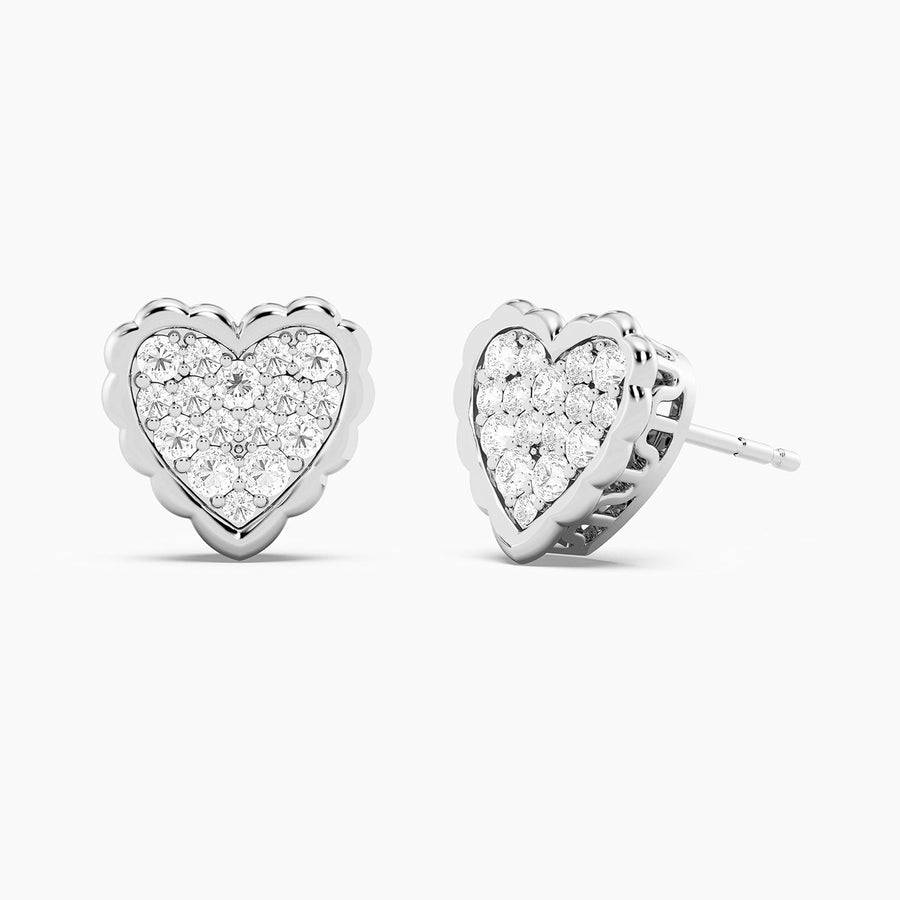 Lab-Grown Signature Heart Stud Earrings
