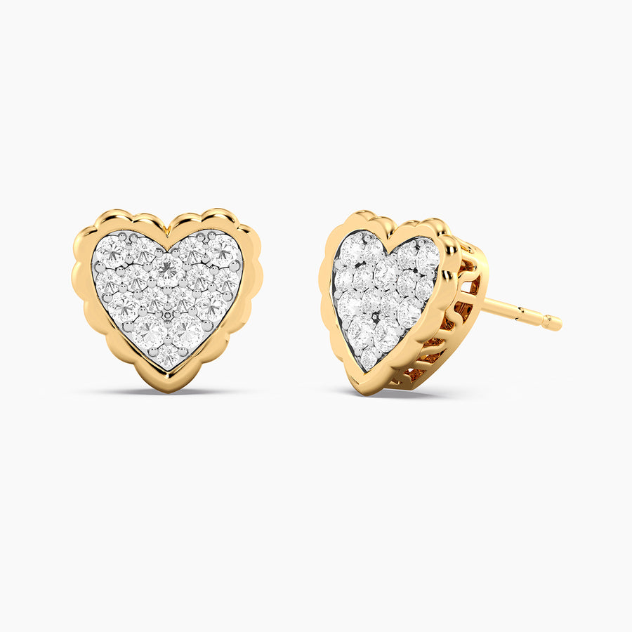 Lab-Grown Signature Heart Stud Earrings