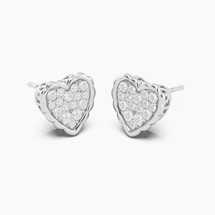 Lab-Grown Signature Heart Stud Earrings