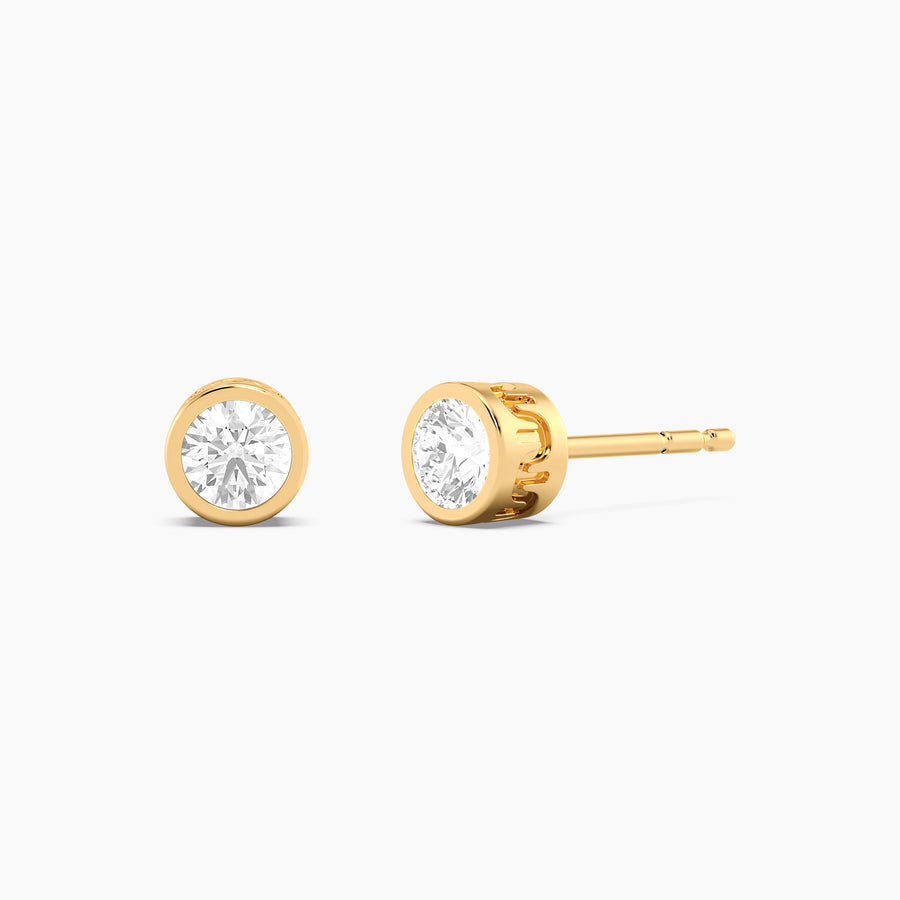 Lab-Grown Signature 0.21 Ct Bezel Stud Earrings