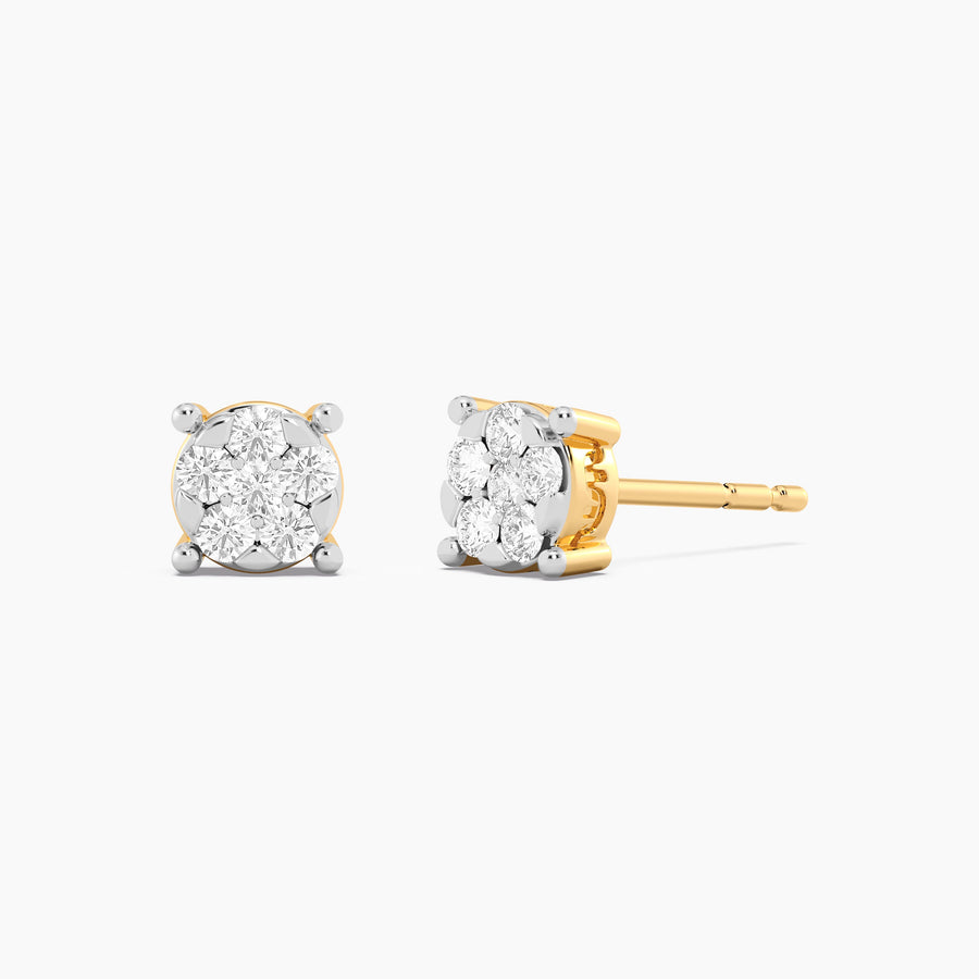 Lab-Grown Small Signature Four Prong Stud Earrings