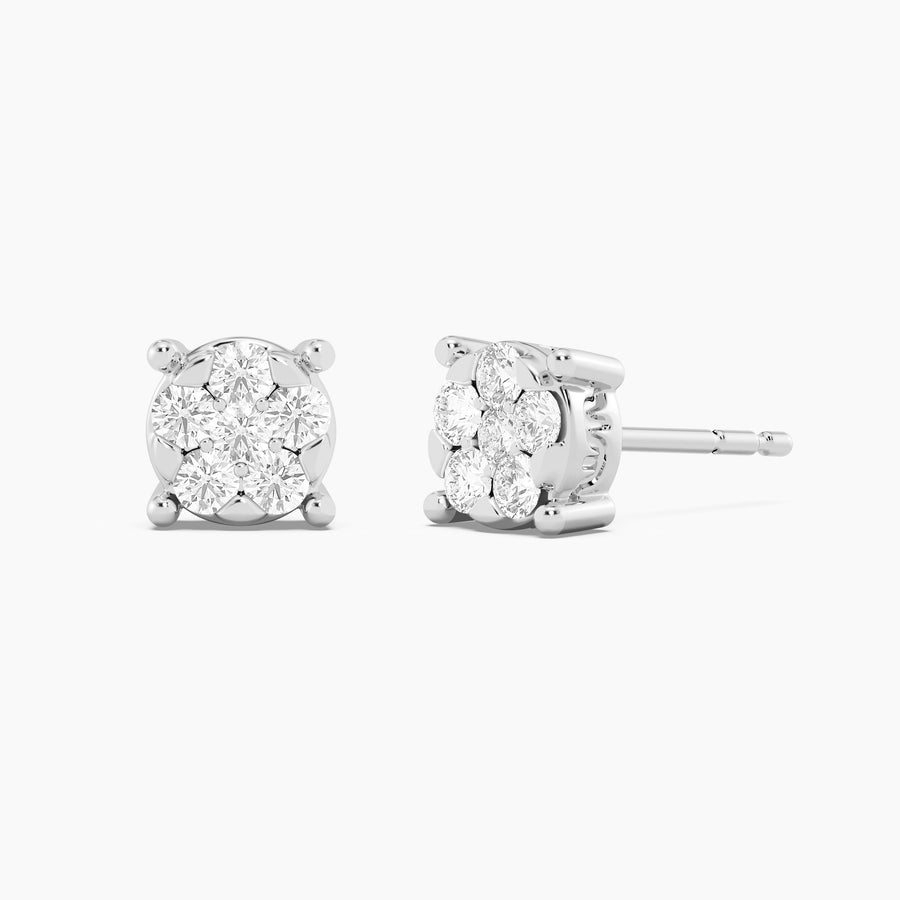 Lab-Grown Large Signature Four Prong Stud Earrings