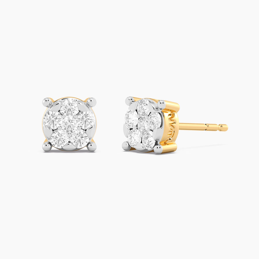 Lab-Grown Large Signature Four Prong Stud Earrings