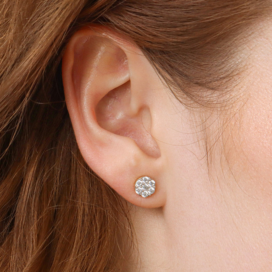 Lab-Grown Small Sphere Stud Earrings
