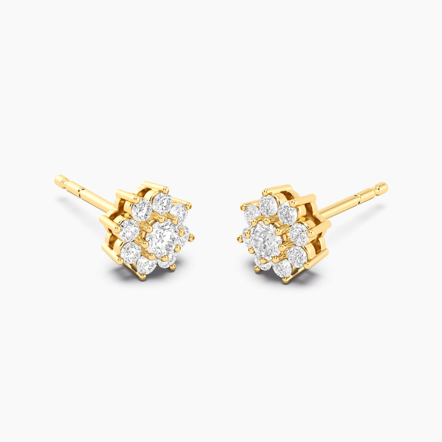 Lab-Grown 0.45 Ct Bloom Stud Earrings
