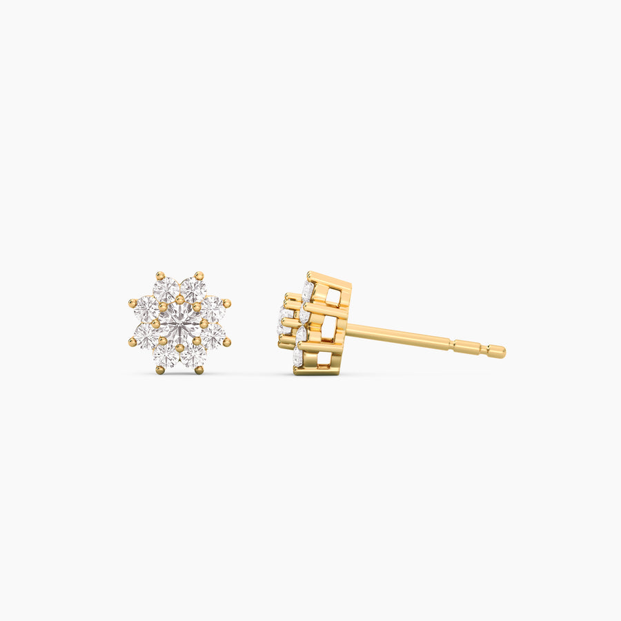 Lab-Grown 0.45 Ct Bloom Stud Earrings