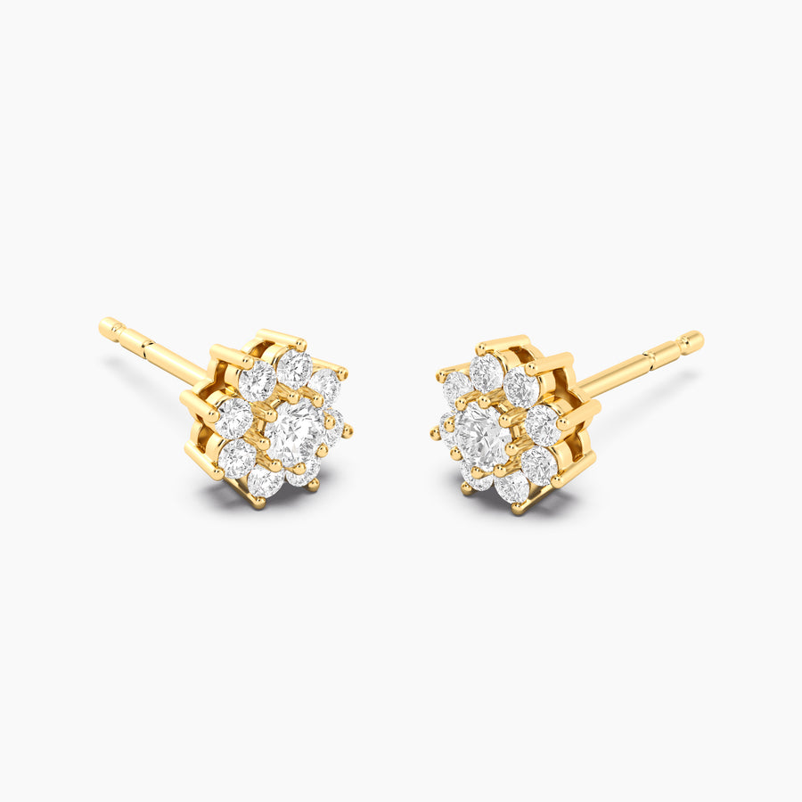 Lab-Grown 0.45 Ct Bloom Stud Earrings