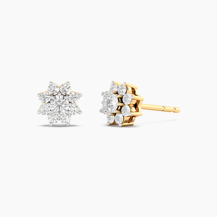 Lab-Grown 0.45 Ct Bloom Stud Earrings