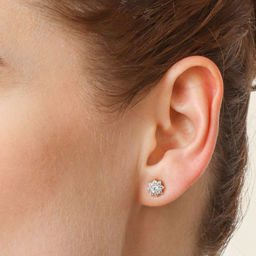 Lab-Grown 0.45 Ct Bloom Stud Earrings