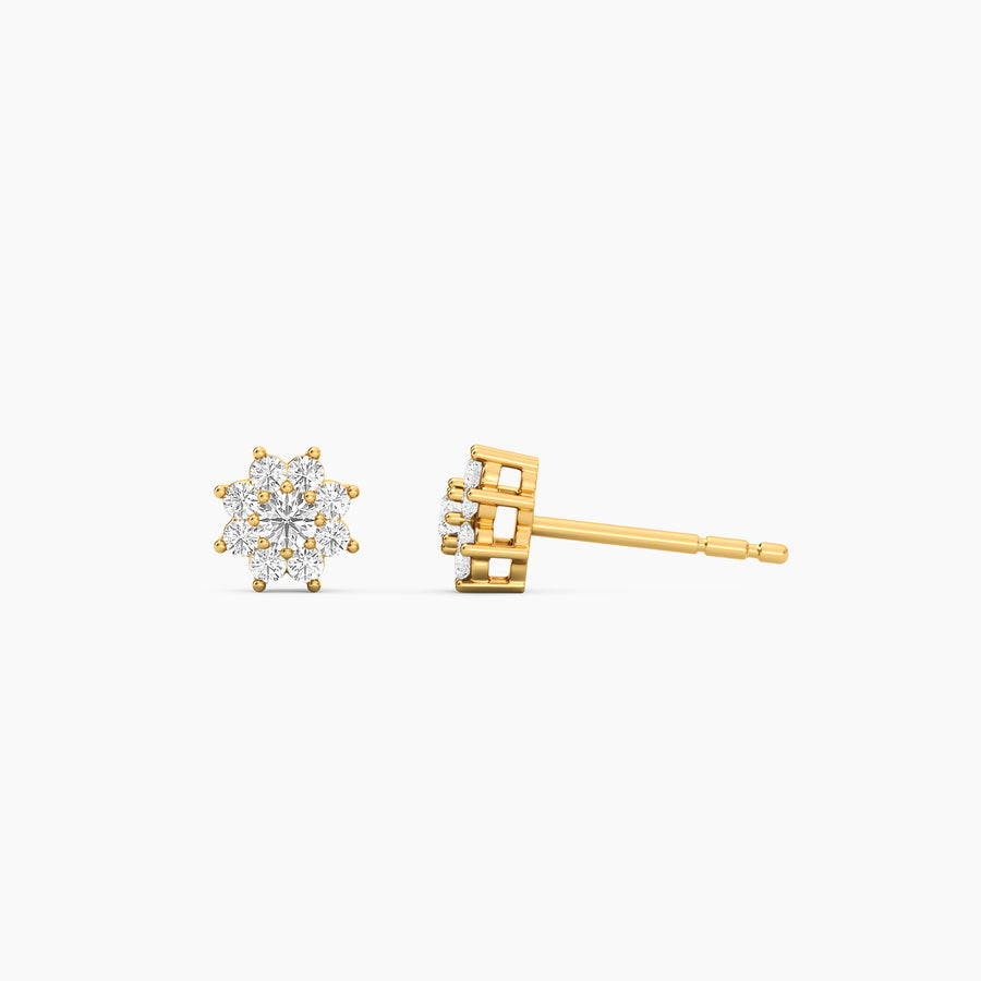 Lab-Grown 0.27 Ct Bloom Stud Earrings