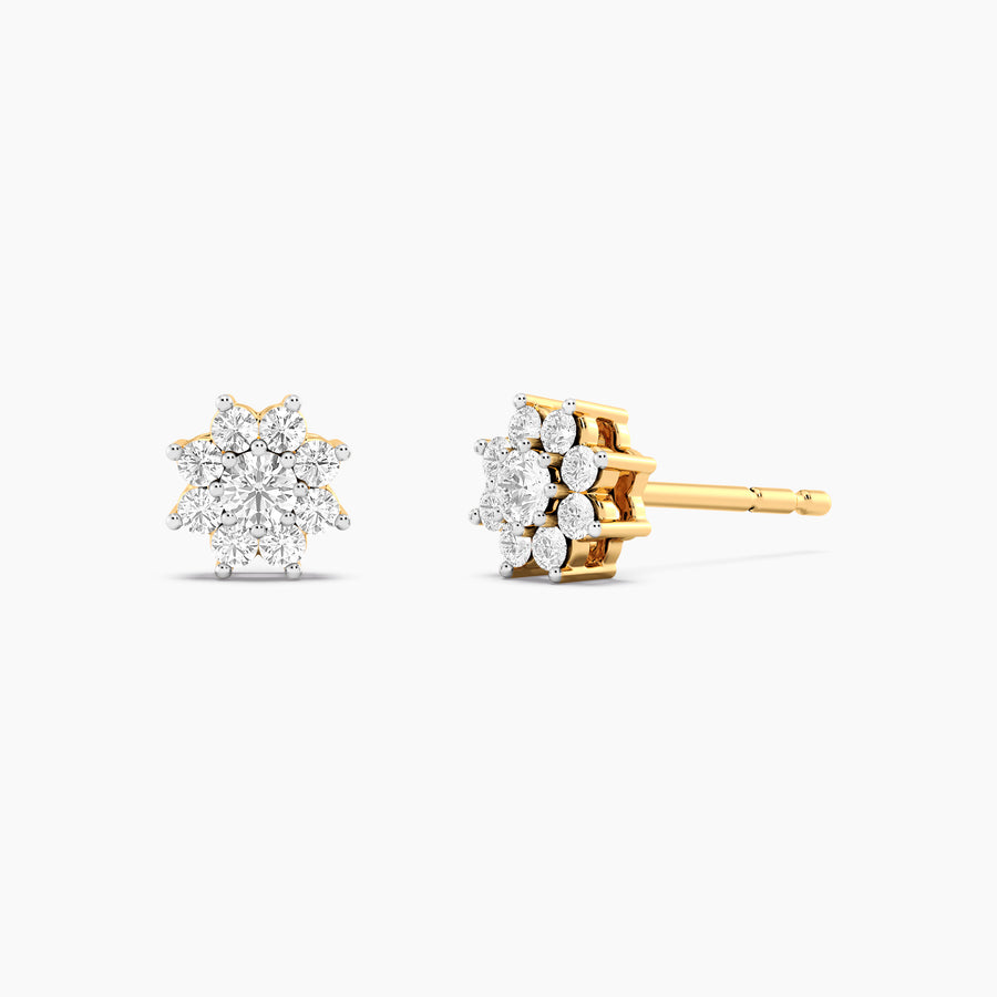 Lab-Grown 0.27 Ct Bloom Stud Earrings