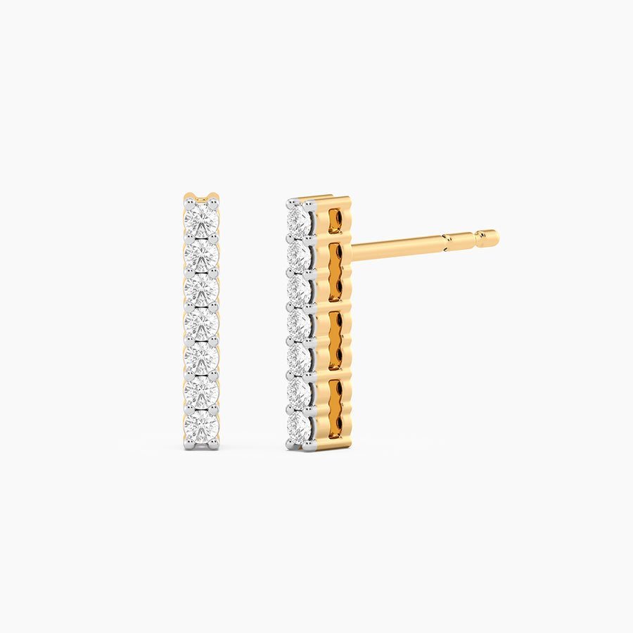 Lab-Grown Classic Bar Stud Earrings