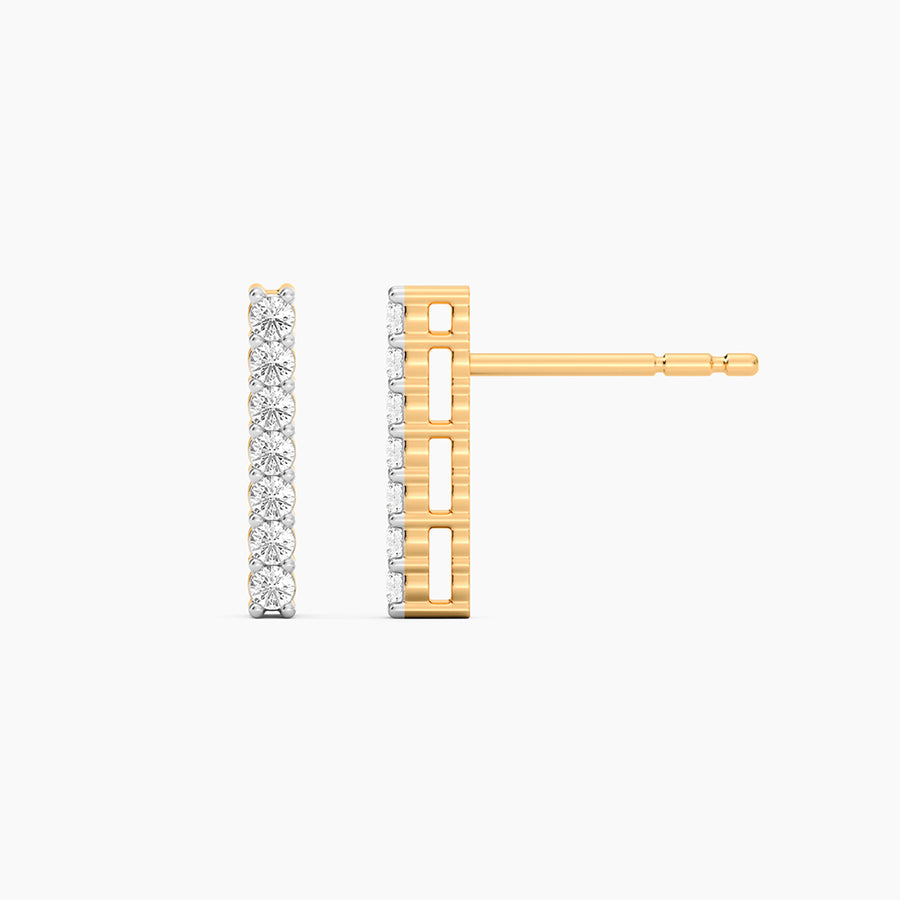 Lab-Grown Classic Bar Stud Earrings