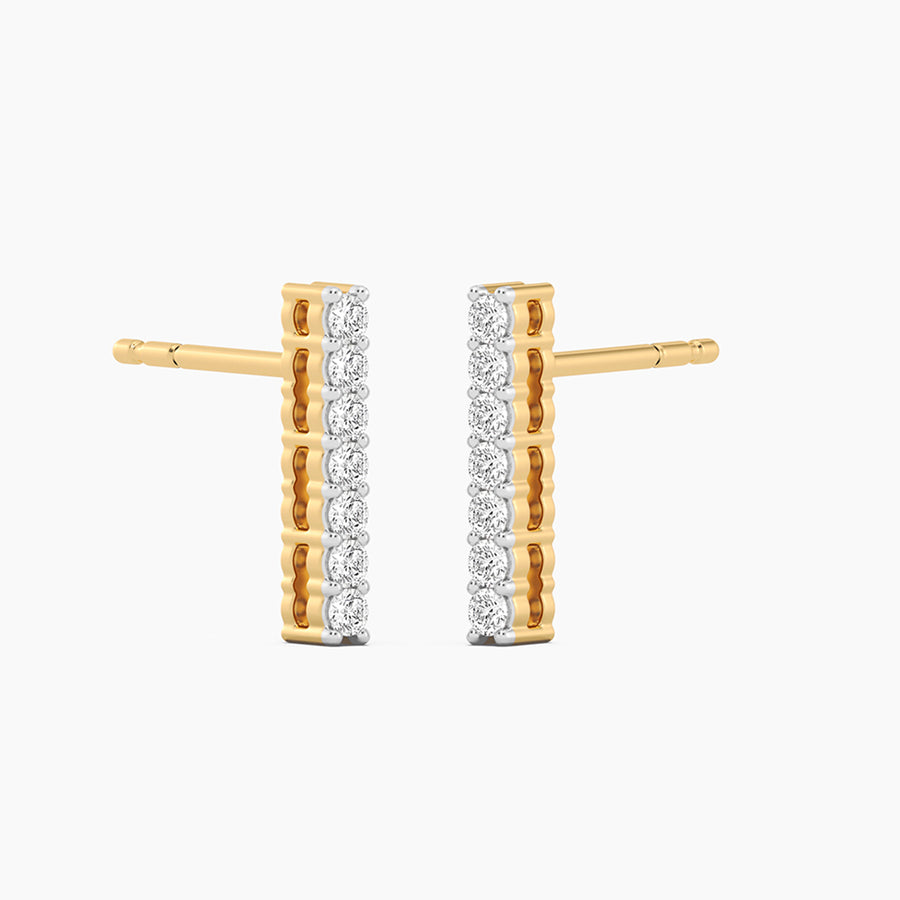 Lab-Grown Classic Bar Stud Earrings